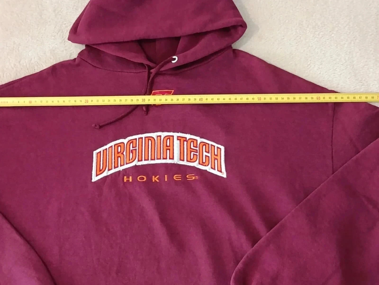 Perrin Virginia Tech Hokies burgundy hoodie Sweatshirt Embroidered Logo estimated size XL – photo 9